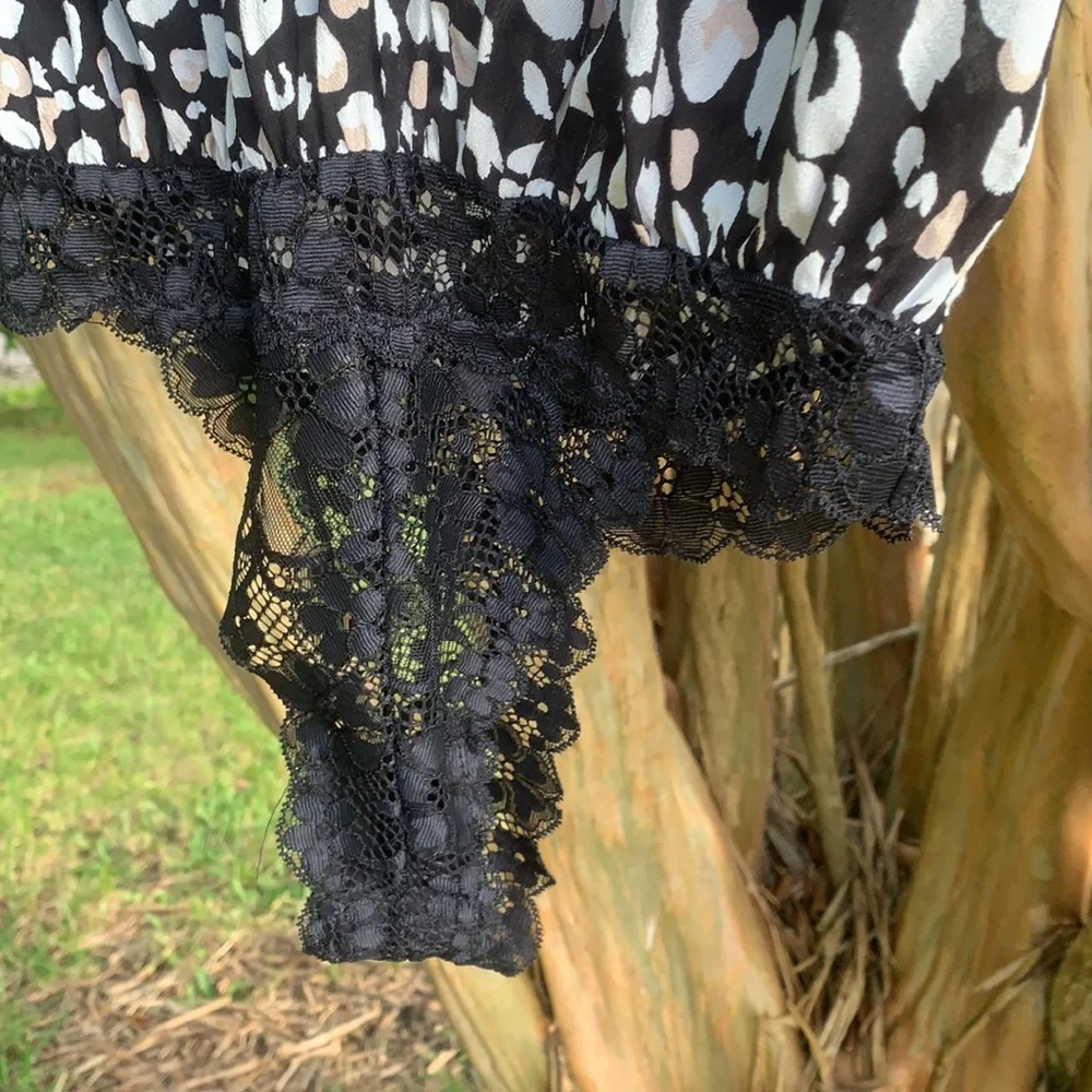 Intimately Free People Bare It All Bodysuit Black Leopard - Picture 5 of 10